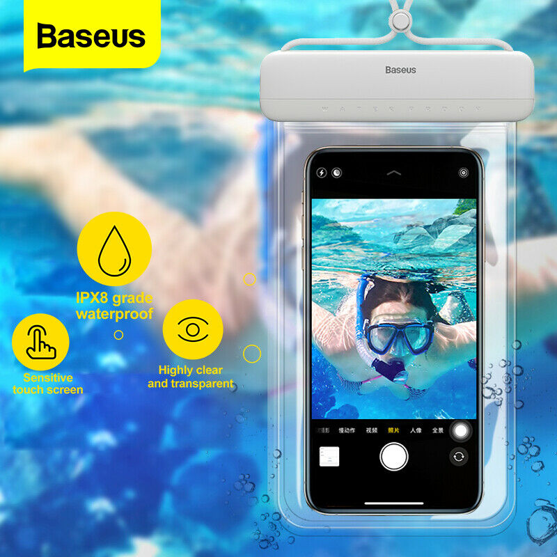 Baseus 7.2'' Waterproof Phone Case Cover Dry Pouch Bag for iPhone XS 11 Pro Max