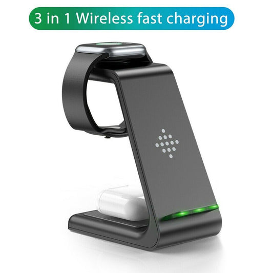 3 In 1 Fast Wireless Charging Charger For Iphone 12 Pro XR 8 SE2 Watch Stand - LifafaDenmark Aps
