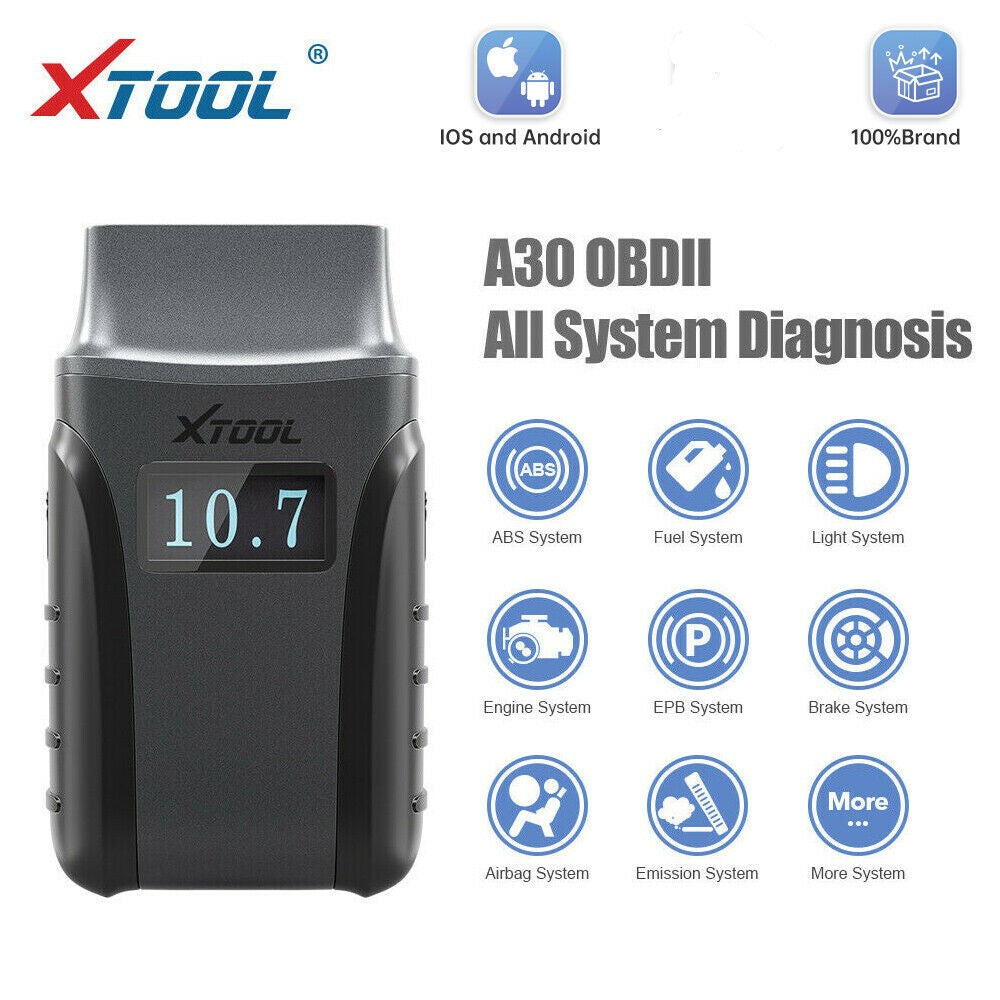 XTOOL A30 All System Code Reader OBD2 Auto Diagnostic Scanner Motor Oil EPB ABS