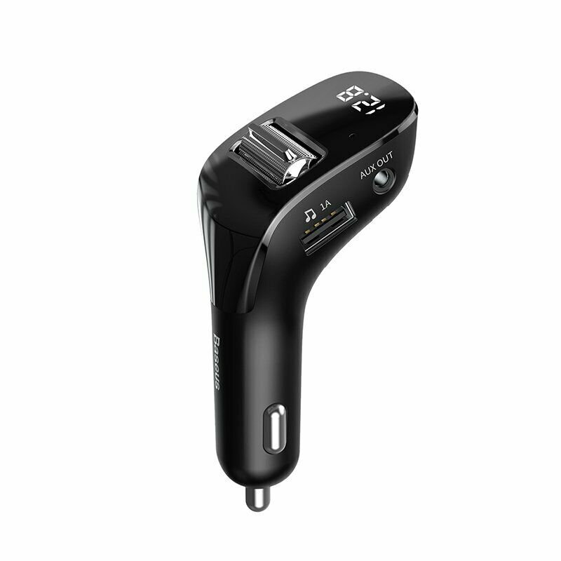 Baseus Bluetooth 5.0 Wireless Car FM Transmitter LCD MP3 Player USB Charger AUX