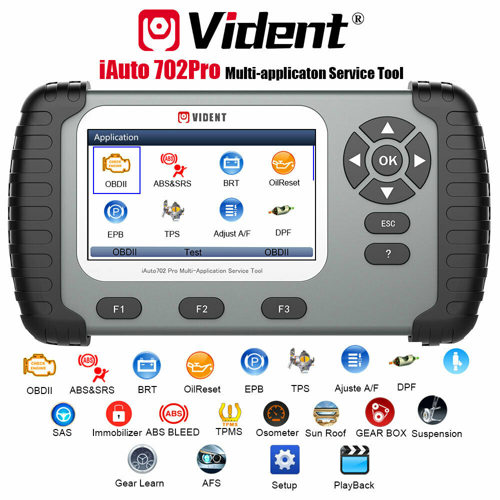 VIDENT iAuto 702 Pro OBD2 Car Diagnostic Scanner Tool for ABS SRS DPF EPB TPMS