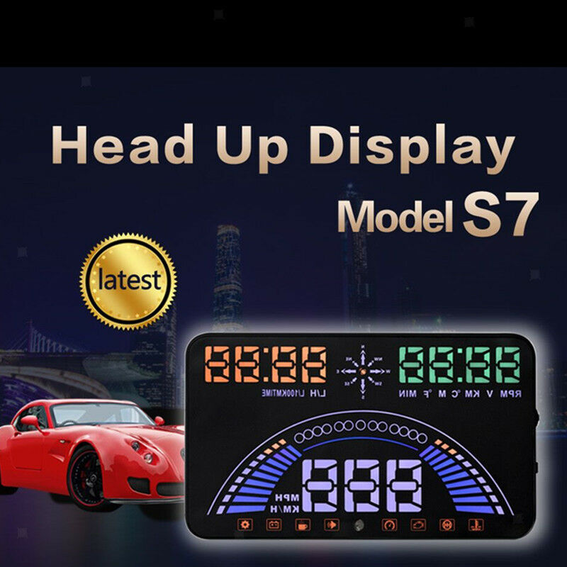Auto HUD Head Up Display OBD2 Auto Gauge 5.8 "Dash-skærm Indbygget GPS - Lifafa Denmark