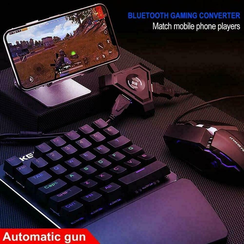 Portable PUBG Mobile Bluetooth Gamepad Gaming Keyboard Mouse Converter Adapter L5K6
