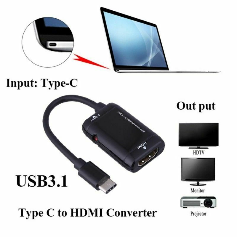Micro USB-C MHL Type C til HDMI HDTV kabeladapter til Android Smart Phone Tablet - Lifafa Denmark