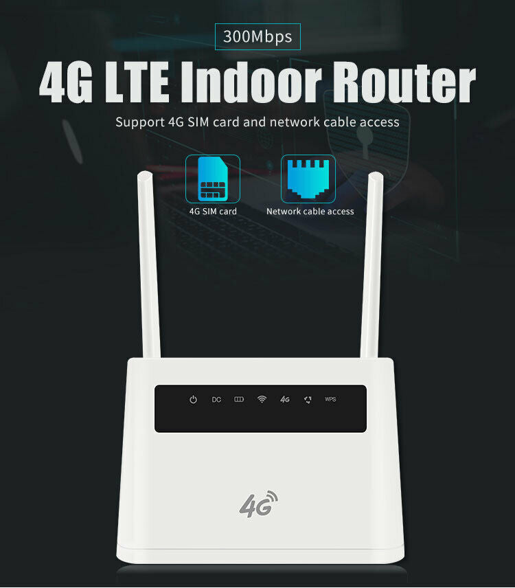 Mobil 4G LTE Router Hotspot 300Mbps CPE Support LTE Sim Card 32 bruger europæisk