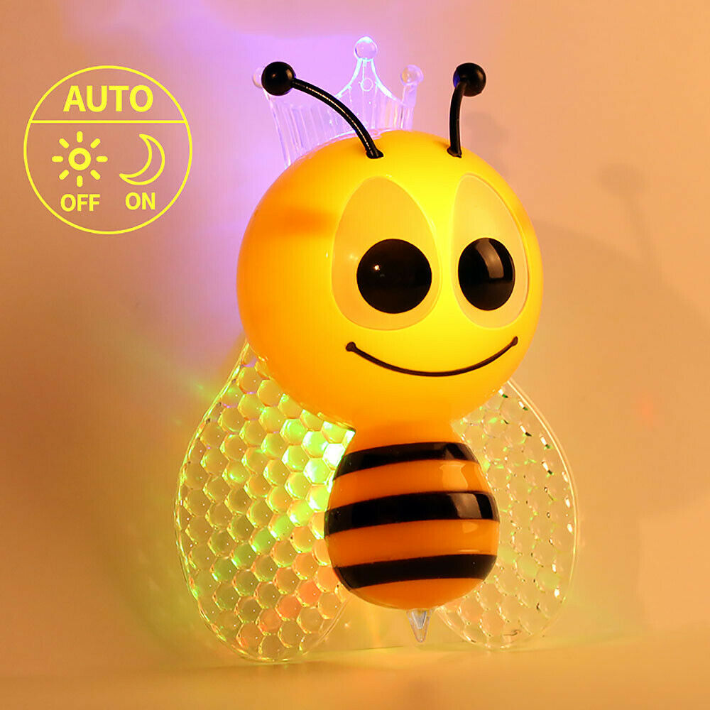 Insekt Bee Natlampe Lyssensor Væg LED-lys til soveværelse for børn - Lifafa Denmark