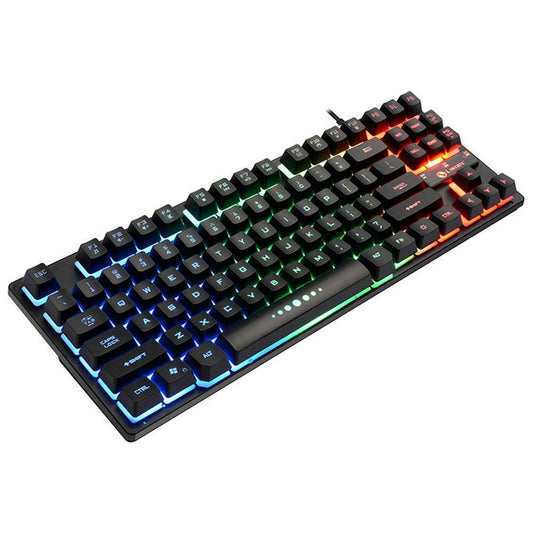 USB Wired 87 Keys Mechanical Feeling RGB Backlight PC Gaming Keyboard - Lifafa Denmark