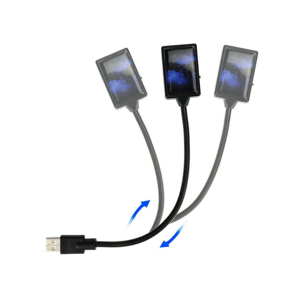 USB LED bilinteriør tagatmosfære Star Sky lampeprojektor
