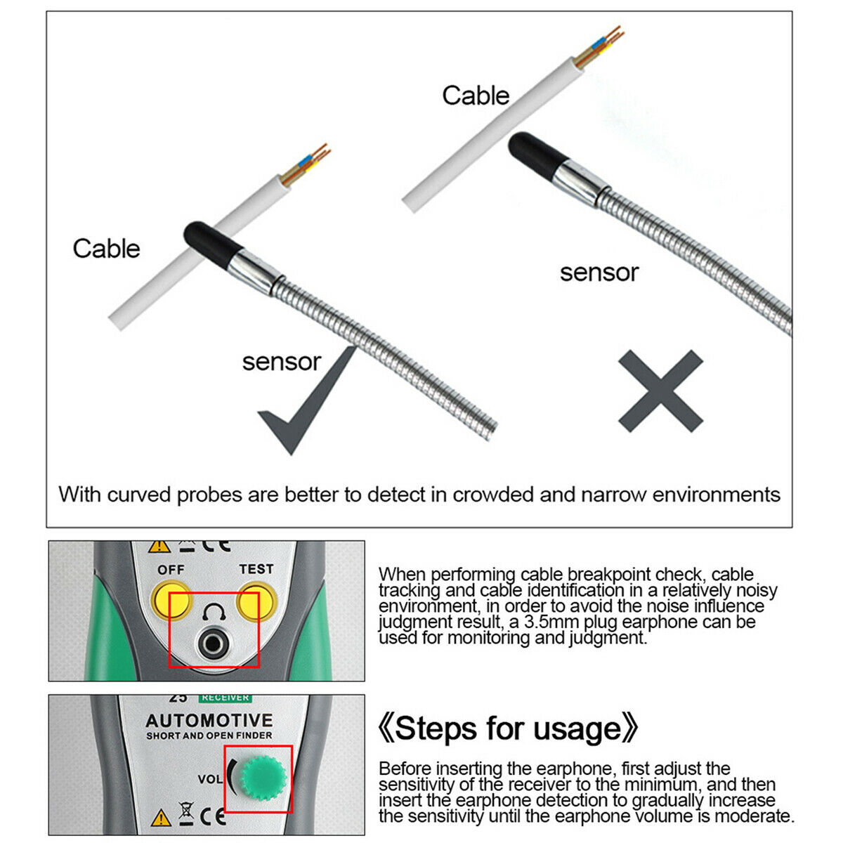Automotive Short Open Finder-kabelkredsløb Car Wire Tracker Tester Reparation - Lifafa Denmark