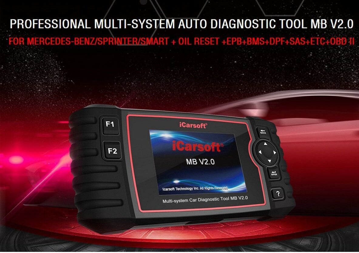 iCarsoft MB V2.0 OBD2 Diagnostic Tool For Mercedes Sprinter ABS SRS DPF OiL Reset - Lifafa Denmark