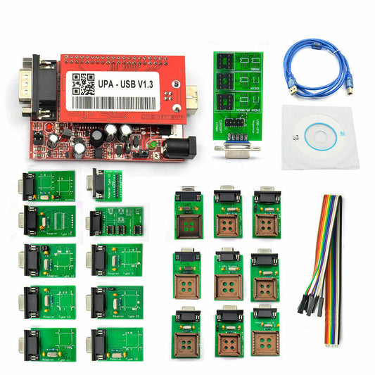 V1.3 New UPA USB Programmer With Full Adaptors With Nec Function ECU Chip Tuning - LifafaDenmark Aps