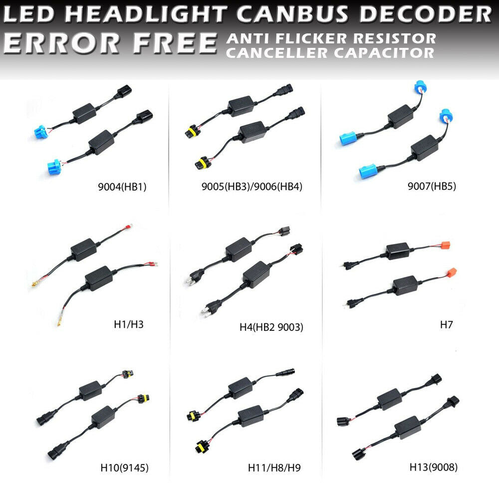 LED Headlight Canbus Error Free Anti Flicker Resistor Canceller Decoder - LifafaDenmark Aps