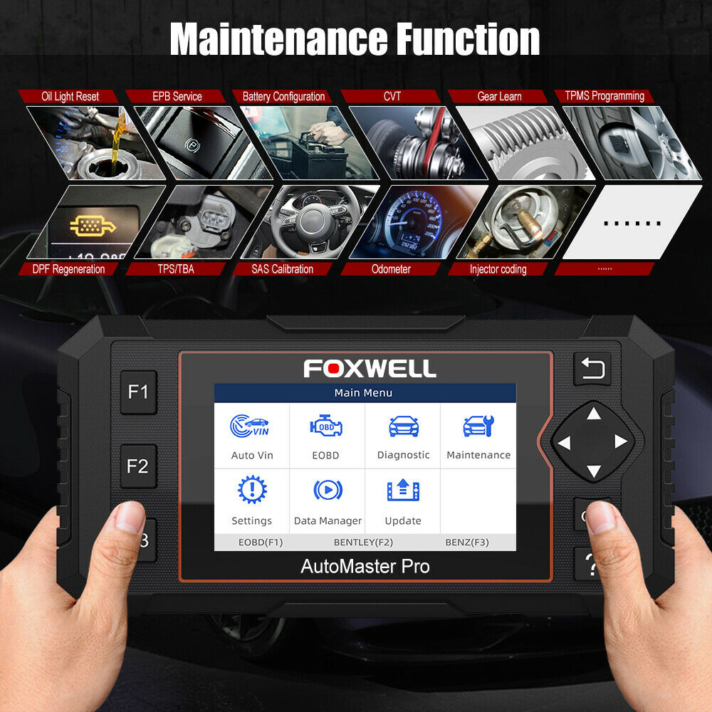 Foxwell NT644Elite All Systems OBD2 Scaner ABS SRS DPF BRT TPMS Diagnostic Tools