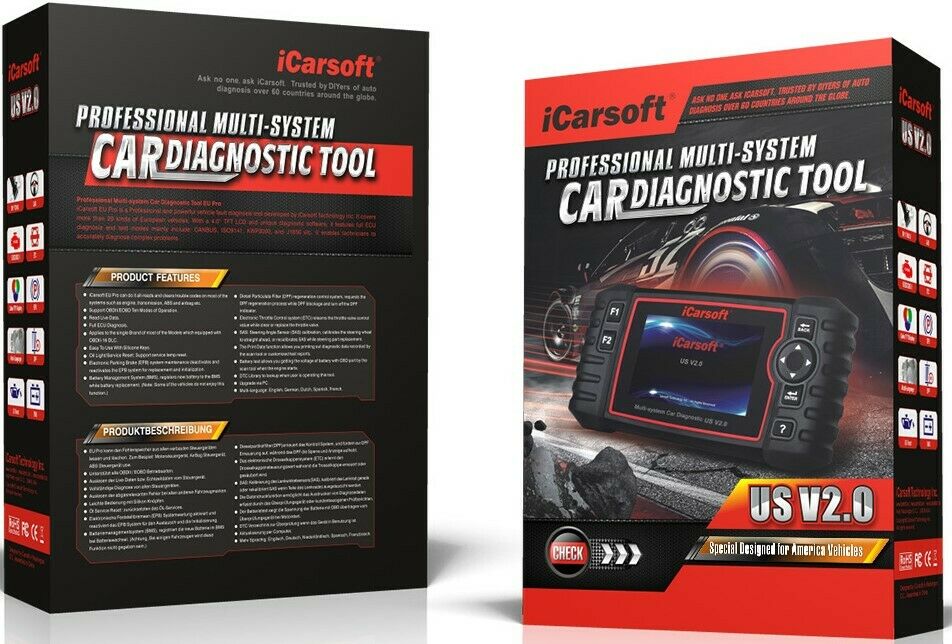 iCarsoft US V2.0 Multi-System Diagnostic Tool For FORD, GM, CHRYSLER, JEEP, HOLDEN