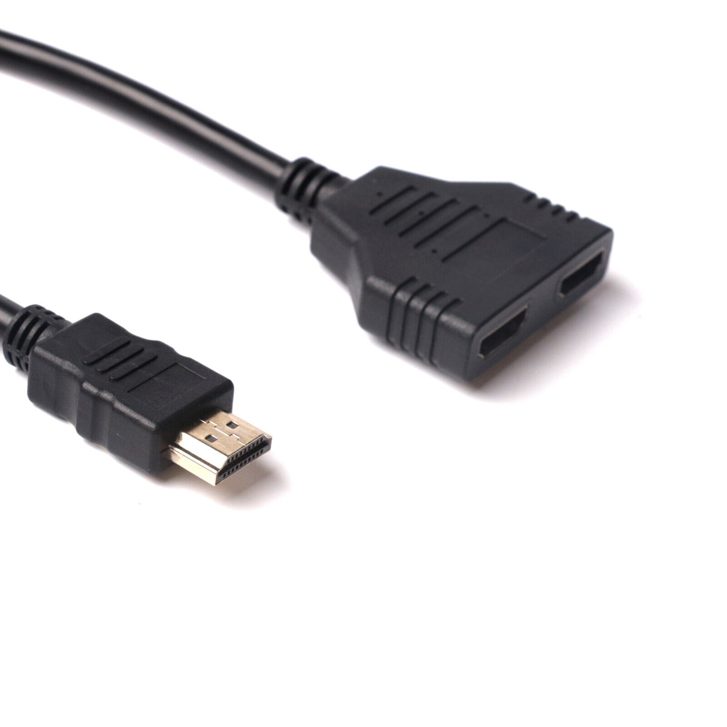 HDMI splitterkabel 1 han til 2 x hun ledning 2-vejs port socket Y-adapter