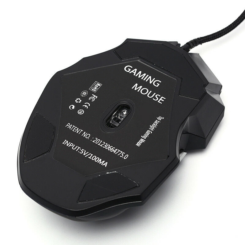 LED Optical 5500 DPI 7 Button USB Wired Gaming Mouse Mice For Pro PC - Lifafa Denmark