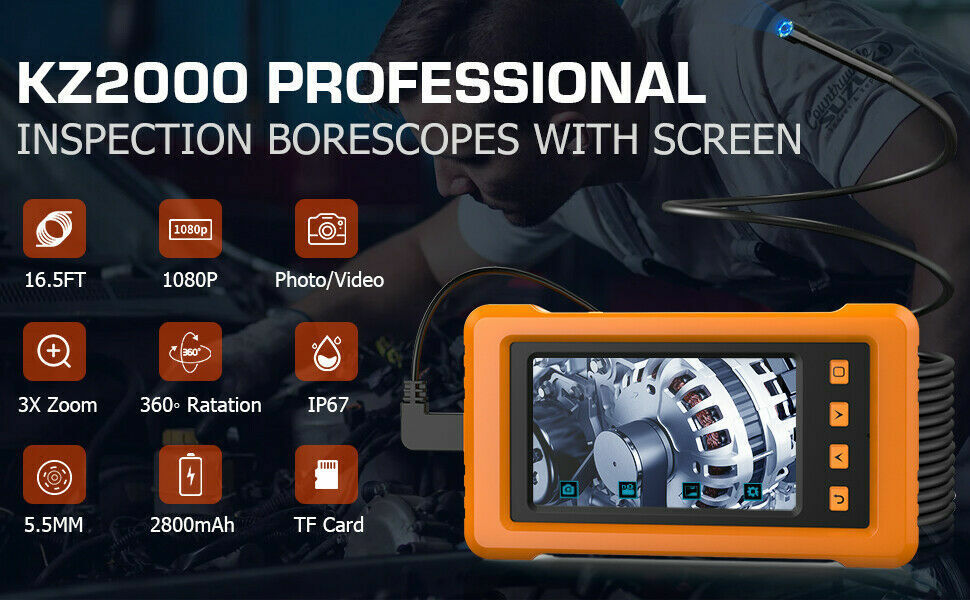 1080P HD Endoscope Wireless Borescope Inspection Camera til iPhone Andriod