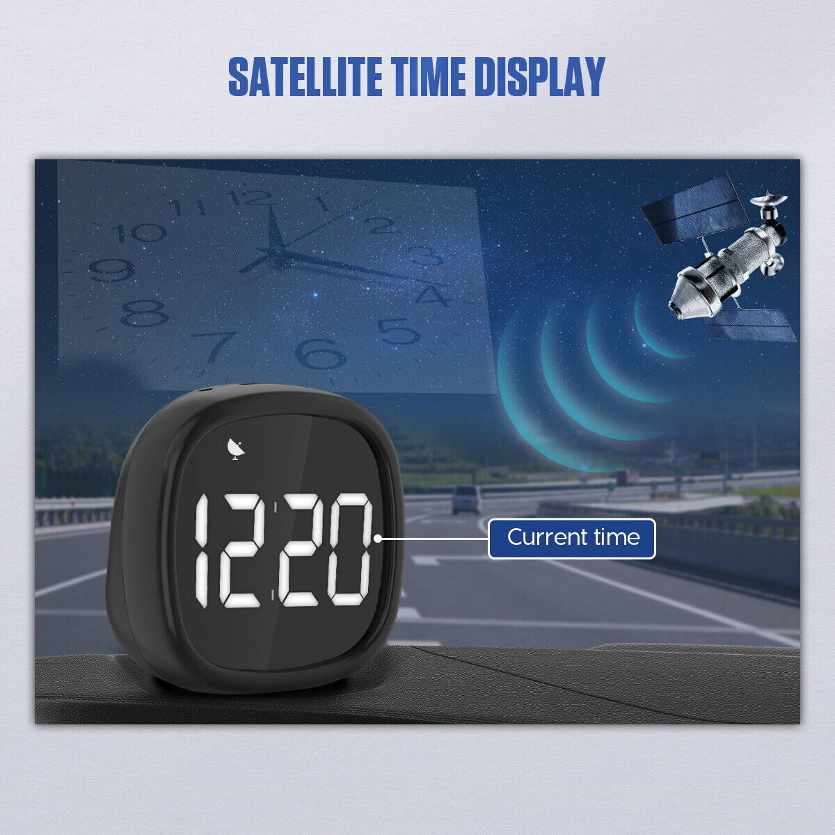 Auto GPS HUD Head Up Display Digital Speedometer Alarm Træt hedspåmindelse om kørsel