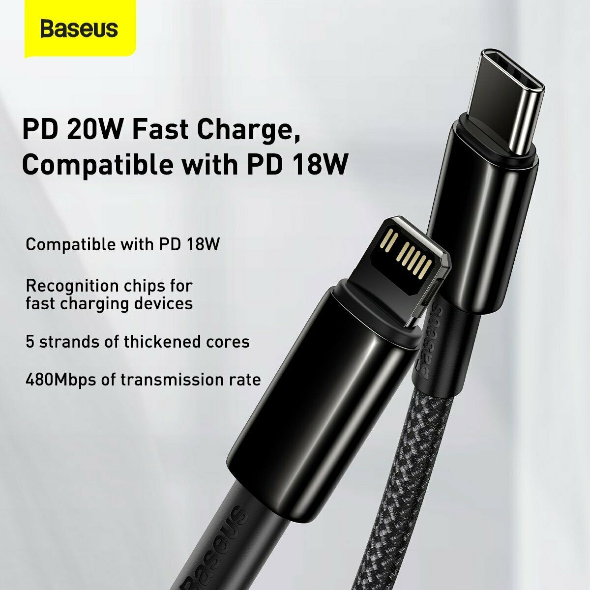 Baseus PD 20W Type C For Apple Fast Charging Charger Cable For iPhone 12 Max