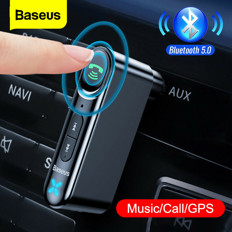 Baseus Bilmodtager Bluetooth5.0 Trådløs lyd Stereo Music AUX Adapter Mic - Lifafa Denmark