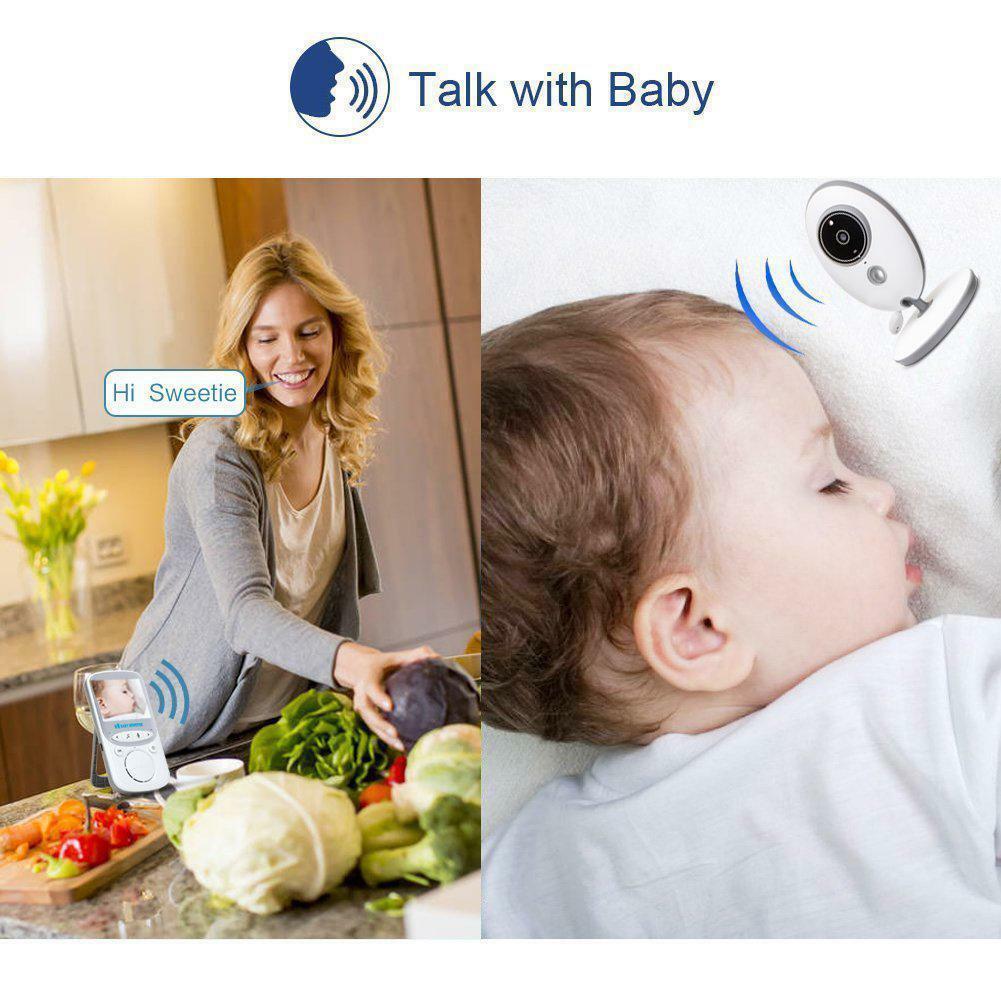 Baby Monitor Trådløs LCD Audio Video Bærbar Baby Camera Walkie Talkie