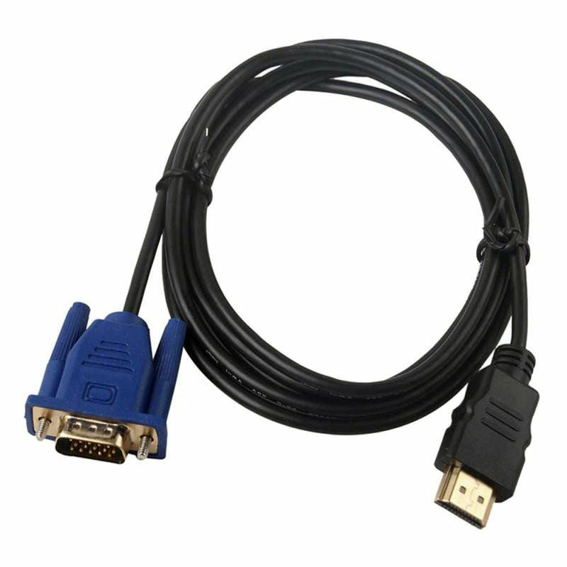 1,8M HDMI VGA-kabel D-SUB 15-pin videoadapter HDMI-kabel til PC HDTV