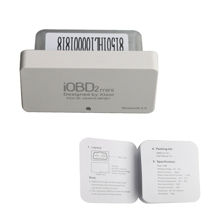 XTOOL iOBD2 mini Bluetooth 4.0 EOBD OBD2 KFZ Auto Interface Diagnose Android iOS - Lifafa Denmark