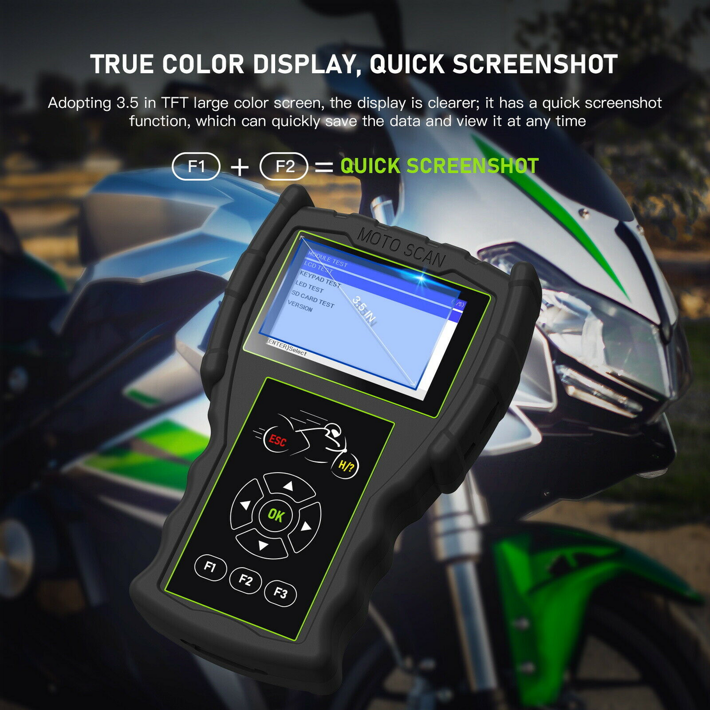 OBD2 Motorcykel Diagnostic Scanner Code Reader til Honda Kawasaki Yamaha Suzuki