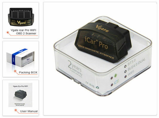 Vgate iCar Pro Wi-Fi OBD2 Scanner Scan Tool OBDII ELM327 Compatible Car Tool for - Lifafa Denmark