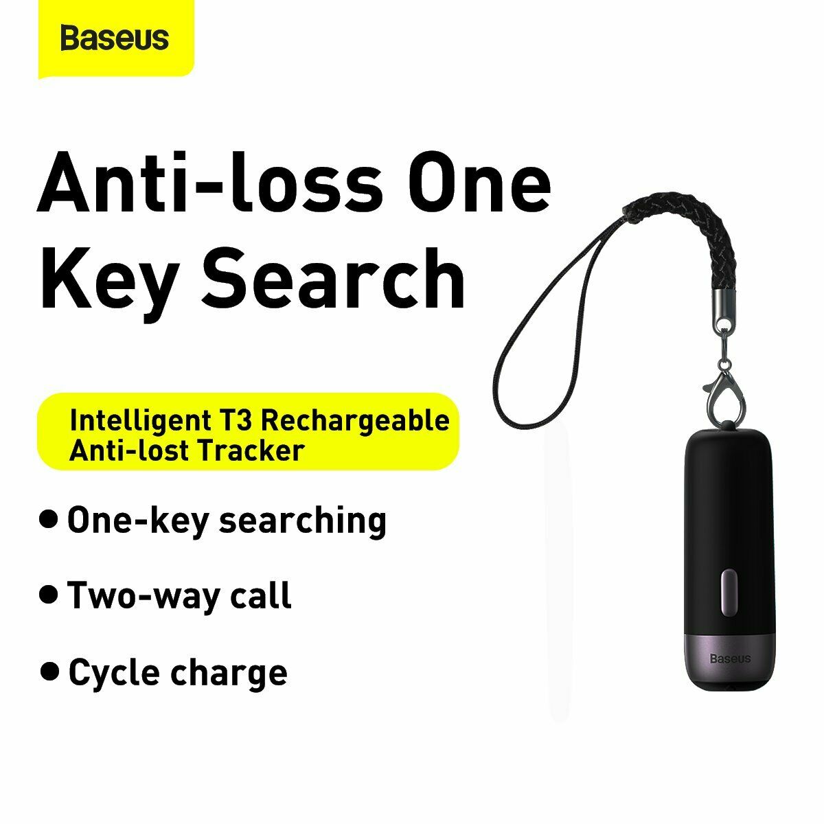 Baseus Bluetooth Real Time Anti Lost Seeker GPS Smart Remote Tracker Finder Device