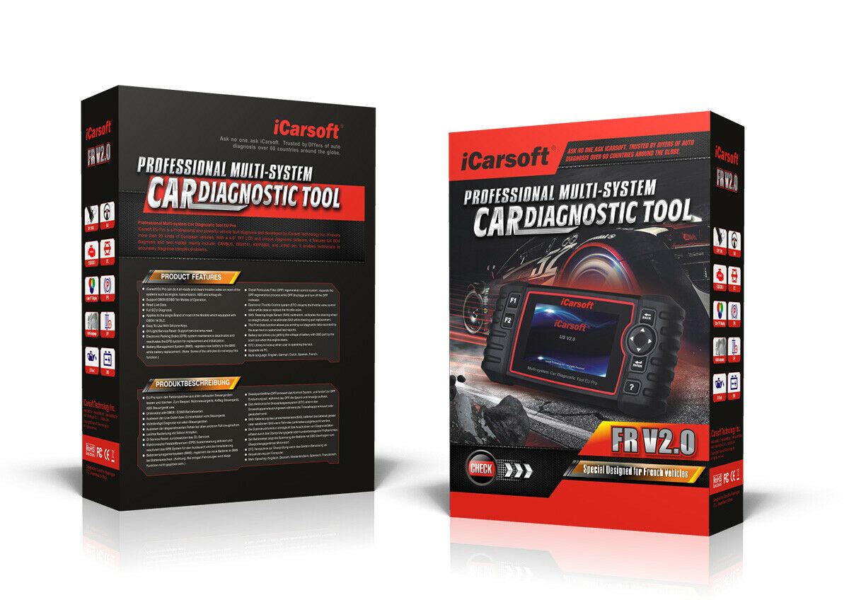 iCarsoft FR V2.0 Diagnostic Scan Tool For Citroen / Peugeot / Renault / Dacia - Lifafa Denmark