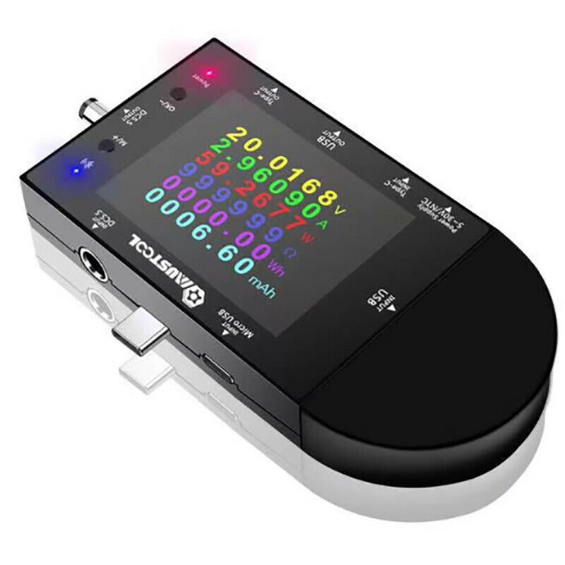 Type-C USB Tester Digital Voltmeter Amperemeter Volt Amp Power Bank Meter Værktøjssæt