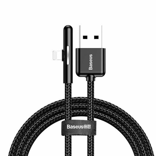 Baseus Lightning USB-opladerkabel 90 graders hurtigopladning til iPhone 11 X 8 7 6 - Lifafa Denmark