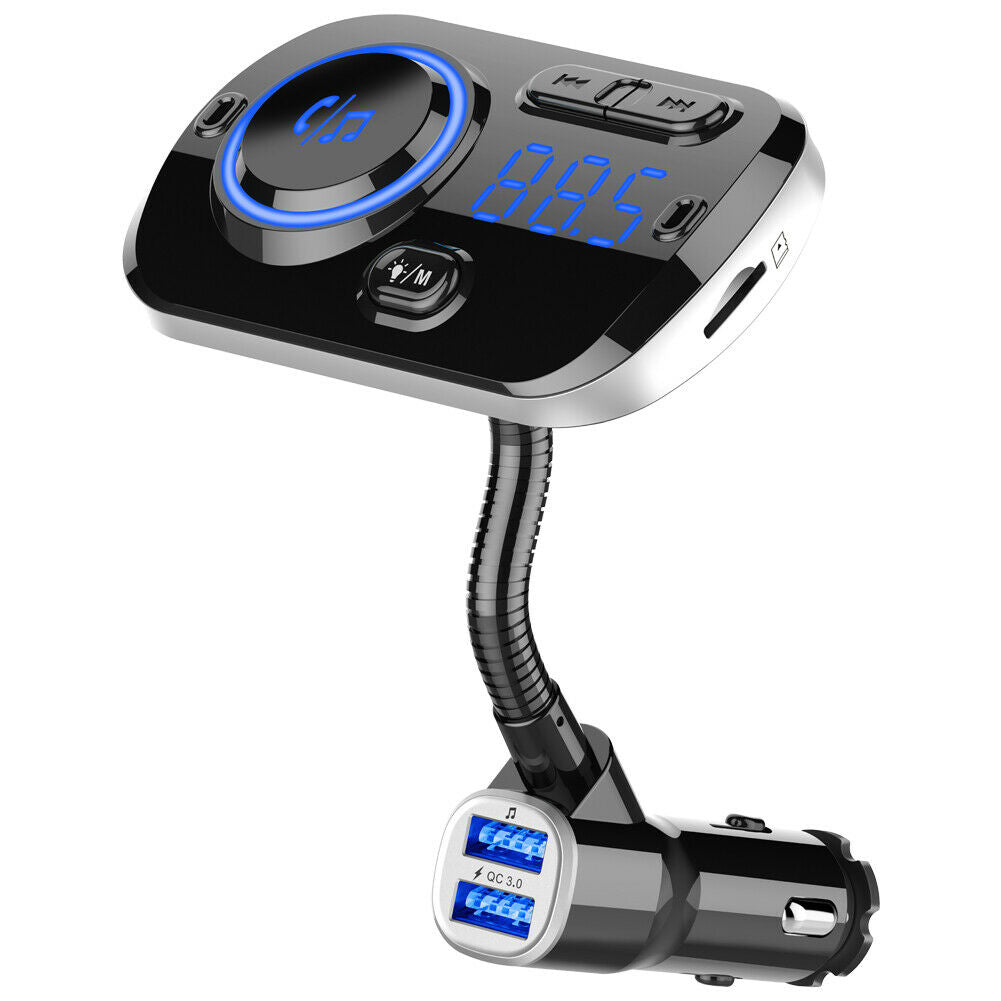Bluetooth-bil FM-sender Trådløs TF-radioadapter MP3-afspiller 2USB-oplader - Lifafa Denmark