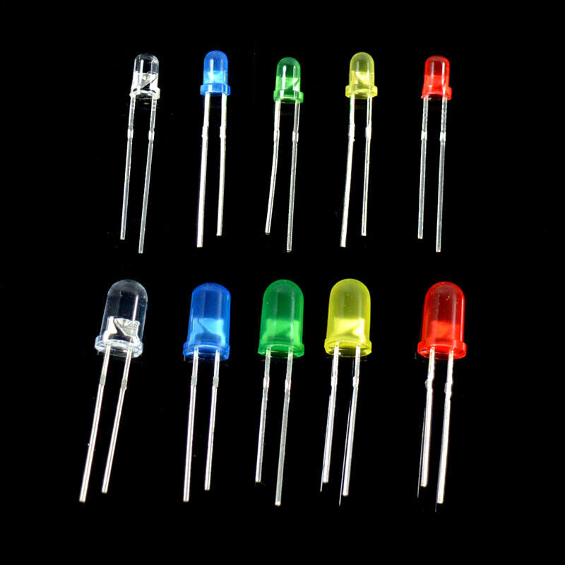 200 stk 3V 20mA 3mm 5mm 5runde LED lysdioder Assorted Kit - LifafaDenmark Aps