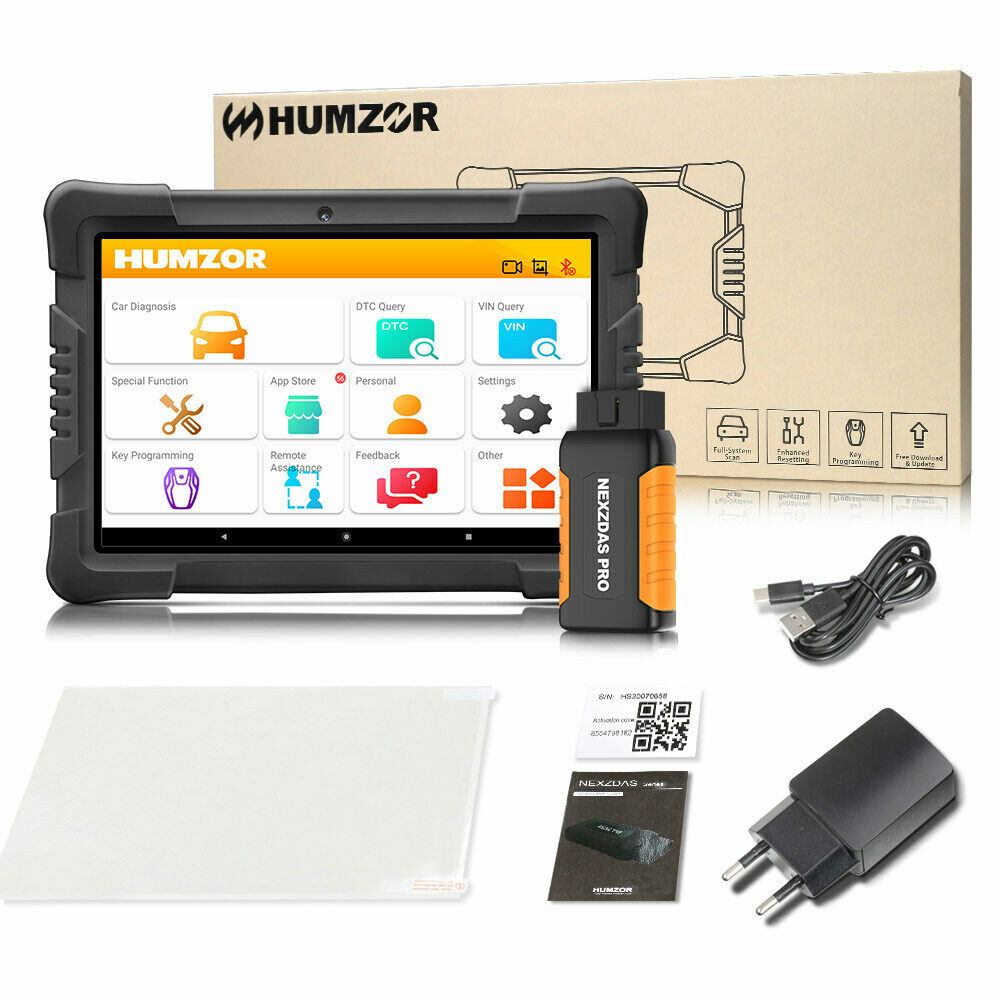 Humzor NexzDAS Pro Bluetooth Tablet OBD Car Diagnostic Tool ABS, IMMO, EPB, SAS, DPF - LifafaDenmark Aps