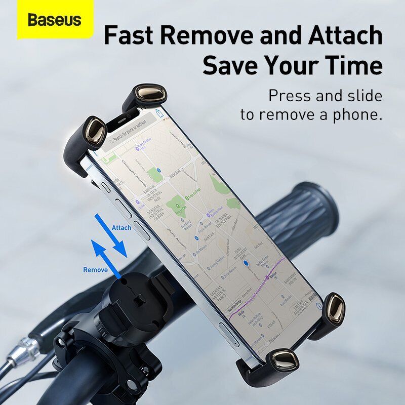 Baseus Bike Phone Holder Motorcykel Cykel Mount Bracket Mount Universal