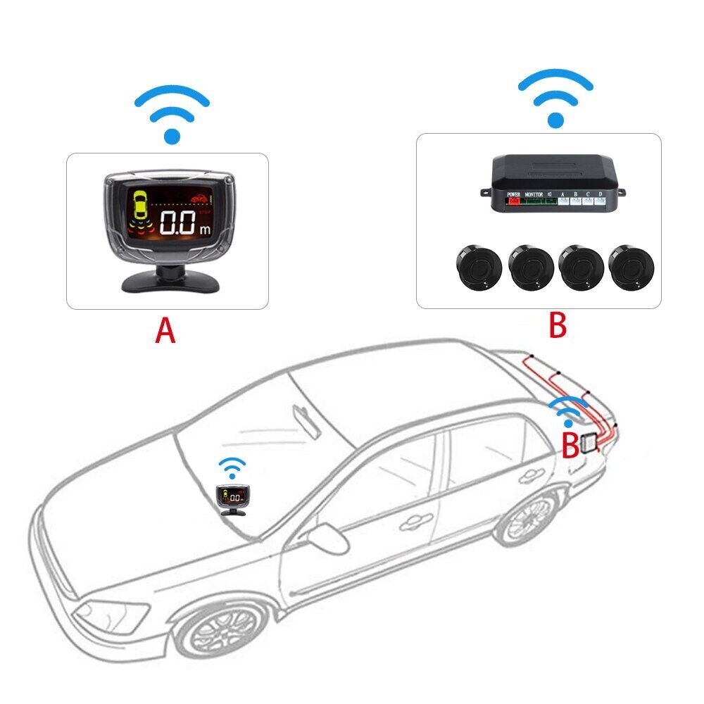 Bil Trådløs parkerings sensor system
