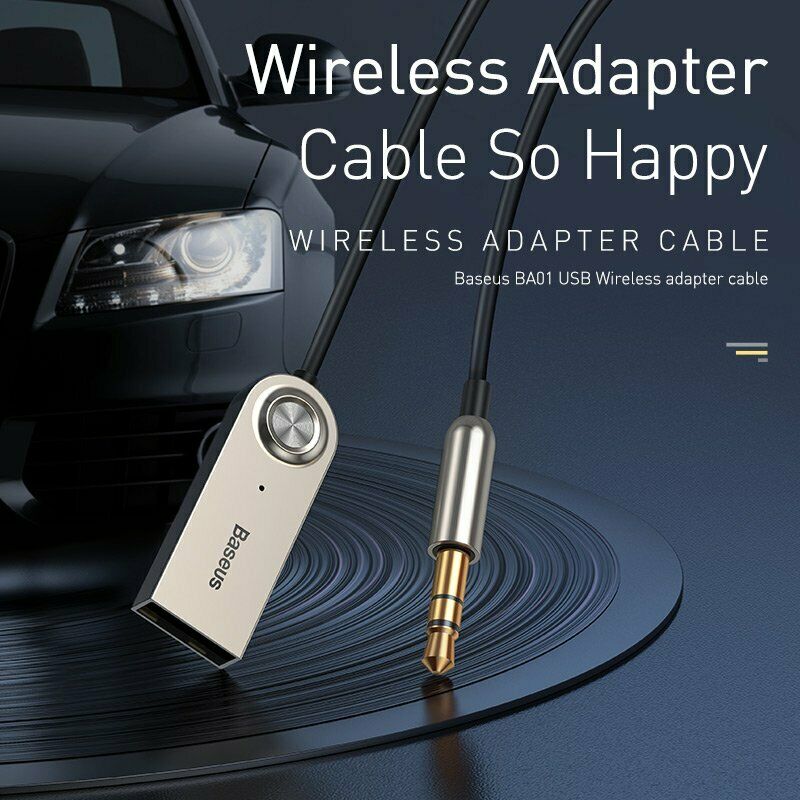 Baseus Håndfri USB Aux Bluetooth Adapter Dongle-kabel til biler Jack 3.5mm - Lifafa Denmark
