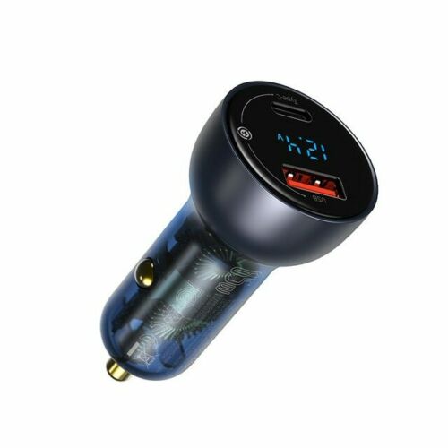 Baeues 65W Fast Car Charger Type-C USB Cigarette Lighter Socket Dual Adapter Kit